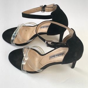 Ankle Strap 4” Stilettos with Clear Toe Straps